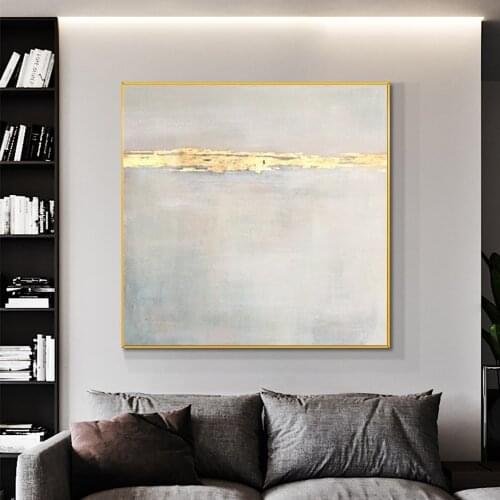 Modern Wall Art Oil Painting On Canvas Handmade Gold Foil Abstract Home Office Paintings Large Salon Decoration Picture Custom