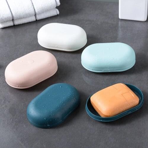 Solid Soap Dish Box Portable Soap Dish For Bathroom Plastic Bathroom Shower Soap Box Tray Dish Storage Holder Plate Home Travel
