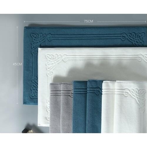 100% Cotton absorbent floor towel bathroom door mat floor hand washing toilet household foot mat Non-slip