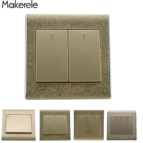 1/2/3/4 Gang 1 Way 2 Way EU Standard Wall Switch Impact Resistance Switch Led Light Switch Electric Wall Light Switch