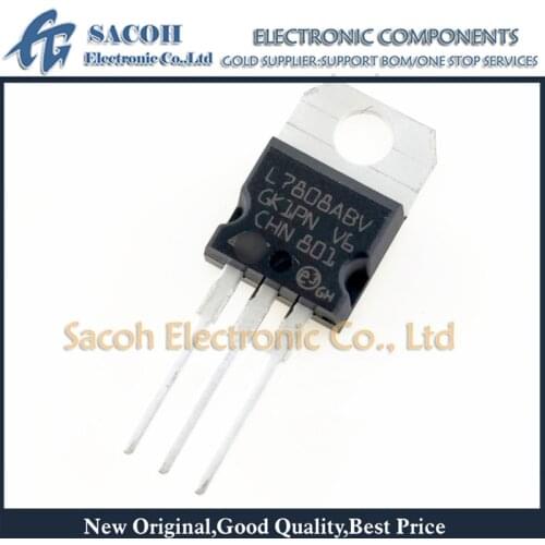 Free Shipping 10Pcs L7808ABV L7808ACV or L7809ABV L7809ACV TO-220 Precision 1A regulators