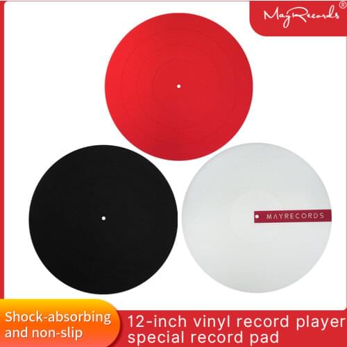 12'' LP Anti-vibration Silicone Pad Rubber LP Slip Mat for Phonograph Turntable Vinyl Thickness 3MM Flat Soft LP Mat