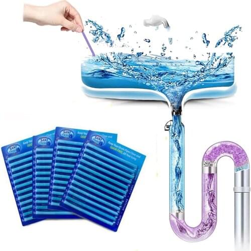 12/Set Sani Sticks Oil Decontamination The Kitchen Bathtub Toilet Drain Cleaner Sewer Cleaning Rod Convenient Sewer Hair Clear