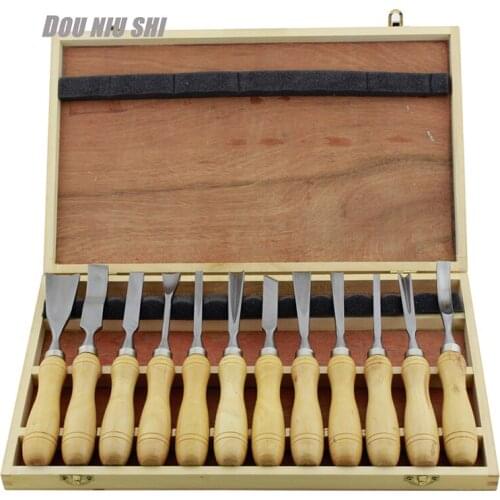 12pcs Wood Carving Tools Set Wood Chisel Tools For Carving Wood Kit Wood Carving Knife Woodworking Hand Tools Y