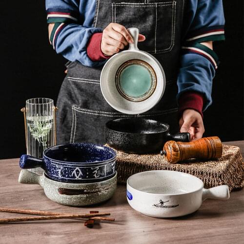 2022NEW Creative noodle wrist, large ramen bowl, ceramic millet porridge bowl, noodle bowl, beef soup noodle bowl