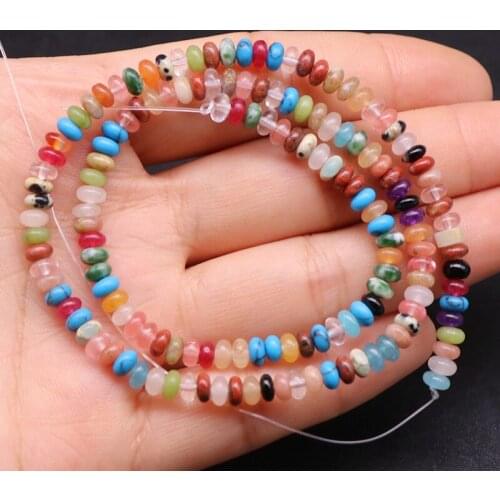 2x4mm Natural Stone Beads Small Spacer Beads Loose Beads Heishi Beads DIY Jewelry Bracelets Necklace