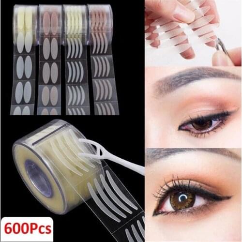 600Pcs Upper Double Eyelid Lift Strip Tape Invisible Stickers Adhesive Eyelid Tape Sticker Natural Eye Tape Makeup Tools