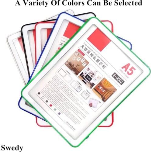 A5 Wall Mount Paste Use Sign Holder Frame Office Door Sign Plastic Frame Wall Sign Holder Photo Picture Poster Frame