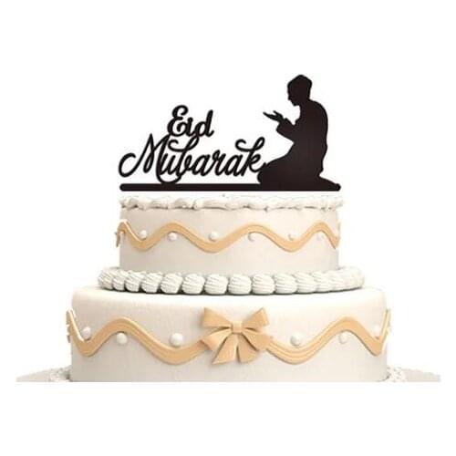 Glitter Acrylic EID Mubarak baby shower cupcake toppers Happy Eid, Eid al fitr, Eid al adha doughnut food treat fruit toothpicks