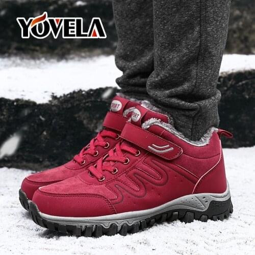 Brand Winter Women Snow Boots Shoes Waterproof Suede Warm Plush Ankle Boots Fashion Casual Wedge Snow Sneakers Shoes Sexy Boots