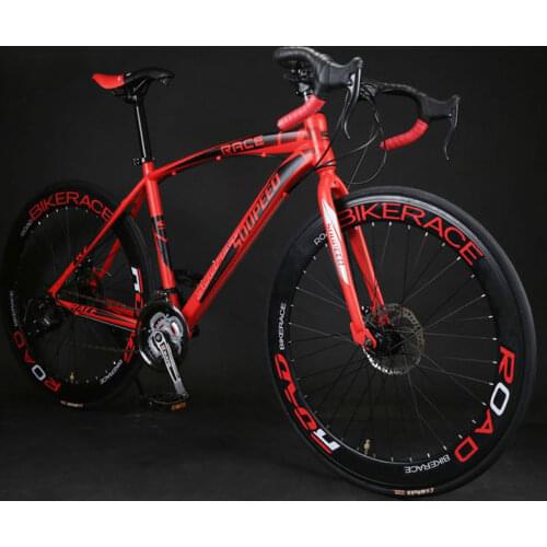 Road Bike 27 Speed Double Disc Brakes for Student Men Women Adult Bicycle