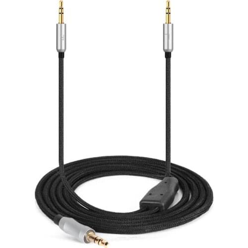 For Hifiman HE400S HE-400I HE560 HE-350 HE1000 / HE1000 V2 Black cable1.5m with mic 2.5mm 3.5mm Oxygen-free copper cable
