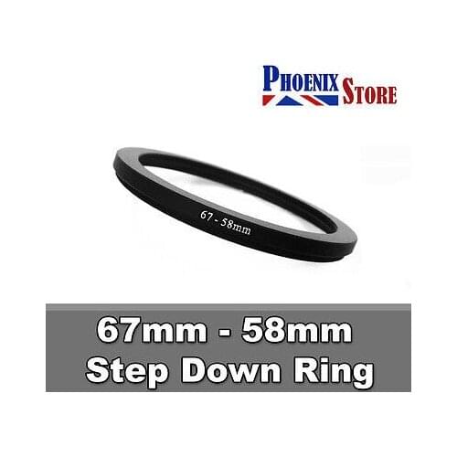 Camera 10pcs 67mm-58mm 67-58 mm 67 to 58 Step Down Filter Ring Stepping Adapter Adaptor Black