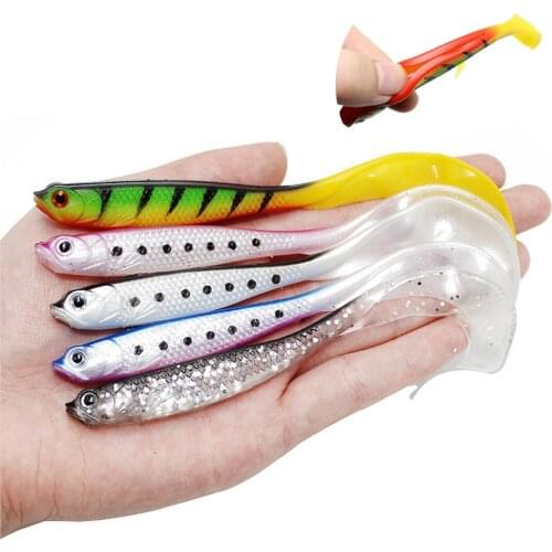 5ps Soft Fishing Lure 6.1g 11.5cm Wobblers Silicone Isca Swimbait 3D Eyes Soft Artificial Bait For Carp Fishing Accessories
