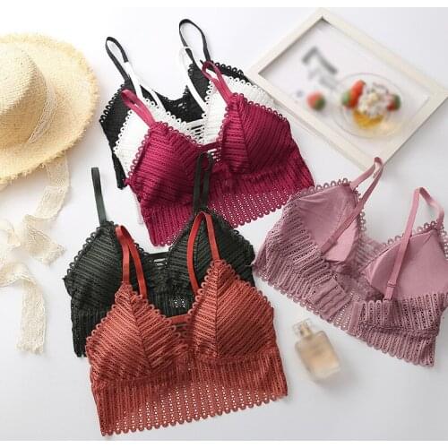 Summer Women Bra Comfortable Sexy Lace Girls Bra Wrapped Chest Underwear Lace Brattele New Women Clothing