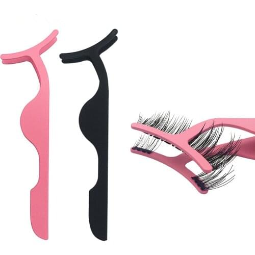 Magnetic False Eyelash Tweezer Fake Eye Lash Applicator Eyelash Extension Curler Nipper Auxiliary Clip Clamp Makeup Forceps Tool