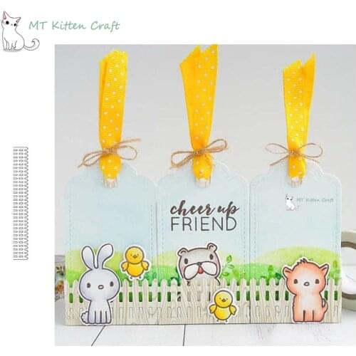 MT Craft Metal Cutting Dies Fence edge Scrapbooking Photo Album Decorative Embossing Stencils Paper Cards Making Crafts Die Cuts