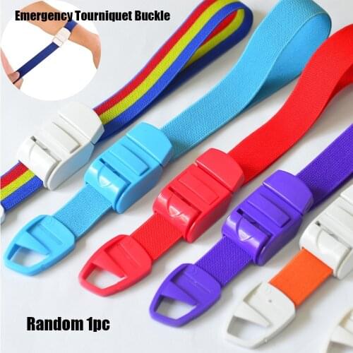 Random Color 1 PC Tourniquet Buckle ABS Tourniquet Emergency Aid Kit Quick Slow Release Medical Paramedic Outdoor Survival Tools