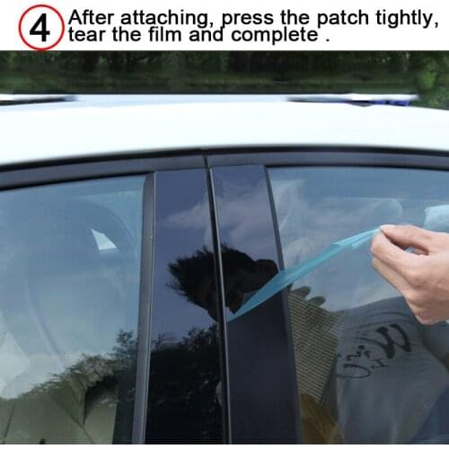 A SET Car Door Window Pillar Posts Piano Trim Cover Kit Fit For K2 K3 K4 K5 KX3 KX5 2005 06 07 08 09 10 11 19 Car shape