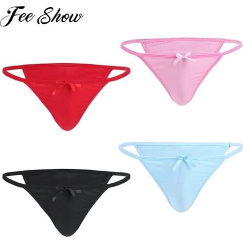 New Fashion Men Lingerie Tanga Bikini Briefs Underwear Underpants with Bowknot Sexy Mens Lingerie Tanga Briefs Underpants