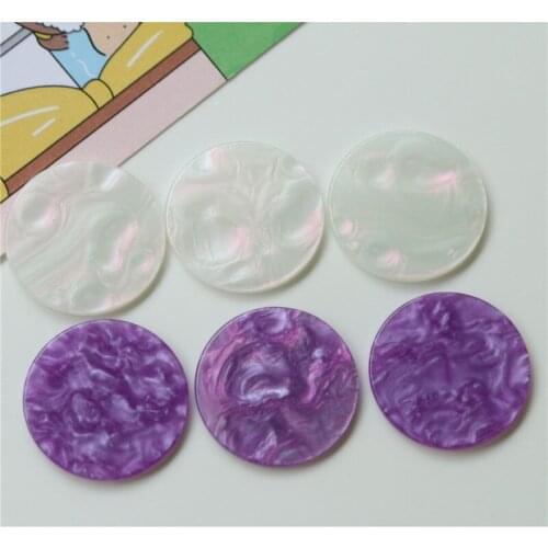 New style 50pcs/lot 25mm color print geometry rounds shape acrylic beads without holes diy jewelry earring accessory