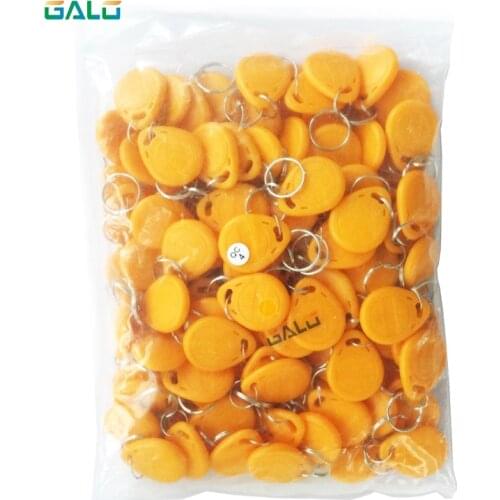 Wholesale 100Pcs lot Contactless RFID 125KHz Tag 6 Color TK4100 EM4100 Proximity ID Card Token Keyfobs Key Tags