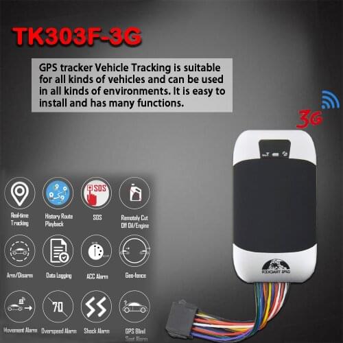 Real-Time Tracking Mini 3G WCDMA GPS303F-3G Vehicle Tracker Trackerhome Free Application Of Waterproof Cut Off Fuel