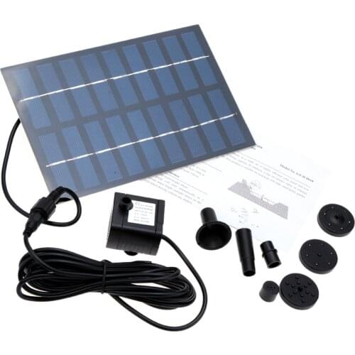 200L/H Solar Power Fountain Water Pump Solar Garden Fountain Artificial Outdoor Fountain 9V 1.8W Solar Pump Kit Set