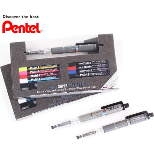 Japan Pentel Multi+8 Colored Pencil Set Multifunctional Pen Manual Painting Special For Writing Smooth 2.0mm