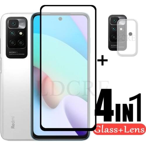 For Xiaomi Redmi 10 Glass Full Cover Protective Tempered Screen Glass For Xiaomi Redmi 10 Camera Lens Flim Glass For Redmi 10
