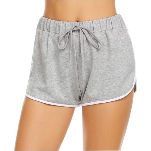 Shorts Women Hot Women Blend Summer Short Pants Contrast Binding Side Split Elastic Waist Patchwork Casual Beach Party