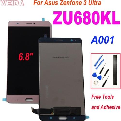 AAA+ 6.8" LCD For Asus Zenfone 3 Ultra ZU680KL A001 LCD Display Touch Screen Digitizer Assembly Replacement for Asus ZU680KL LCD