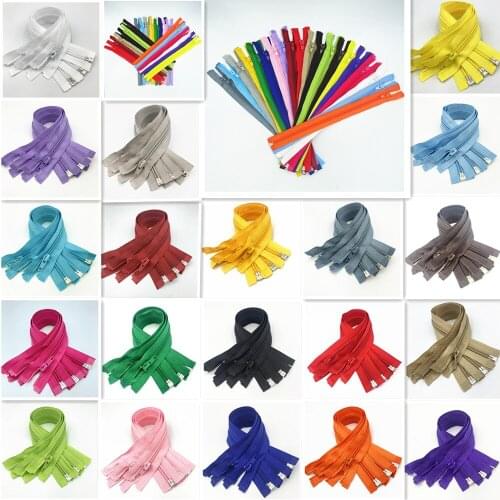 20Pcs 30-70Cm (12-27.5 Inches) 5# Nylon Opening Zipper(20 Colors) Suitable For Of Clothing Luggage Home Textiles