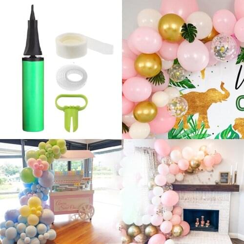 4pcs balloon accessory inflator air pump ballon knotted tools dot glue baloon chain wedding backdrops decoration arches supplies