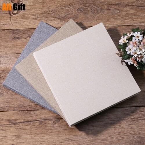 New Linen 16/18inch DIY Photo Album Lovers Birthday Gift Wedding Baby Memory Ablum Scrapbook Paper Crafts Albums Sticky Instax