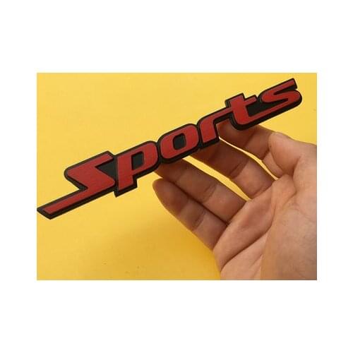 Aluminum Red Sport Racing Logo Car Trunk Tailgate Emblem Badge Decals Sticker Car Accessories