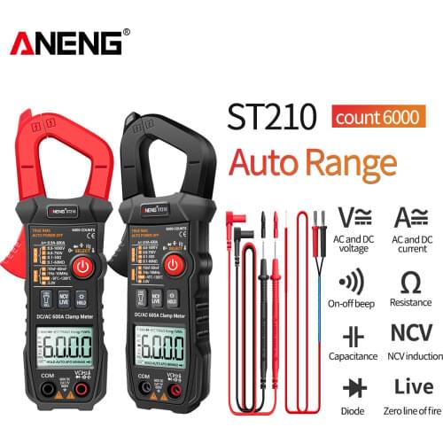 ANENG ST210 True RMS 6000 Counts Professional Clamp Meter DC/AC 600A Digital Multimeter Clamp Current Tester for Eletric Tool