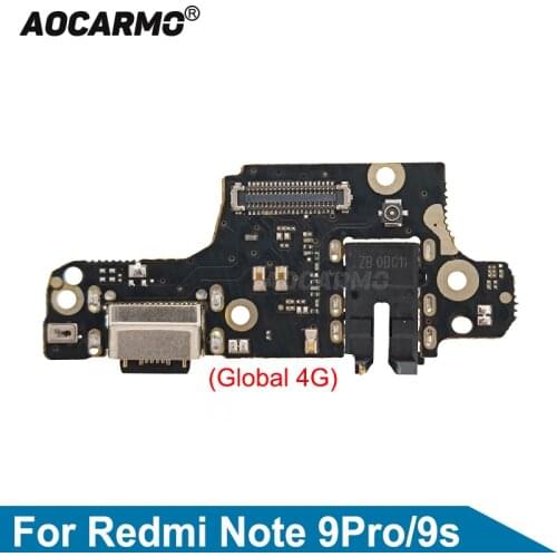 AOCARMO Flex Cables For Phones Xiaomi Redmi Note 9