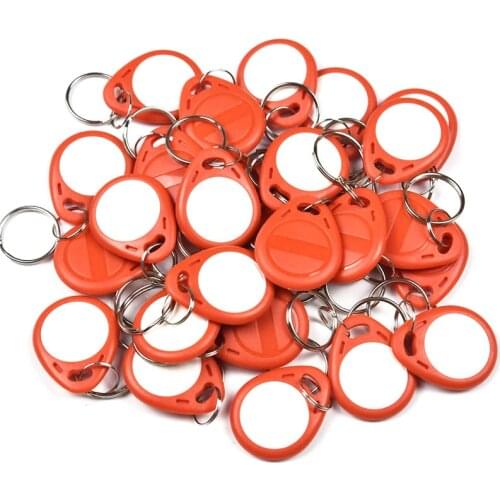 100pcs RFID key fobs 125KHz EM4305 T5577 proximity ABS tags read and write rewritable duplicator copier access control