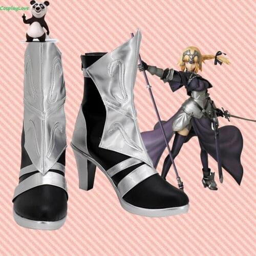 CosplayLove FGO Fate Grand Order Ruler Joan of Arc Jeanne d'Arc Shoes Cosplay Long Boots Leather Custom Made For Party Birthday