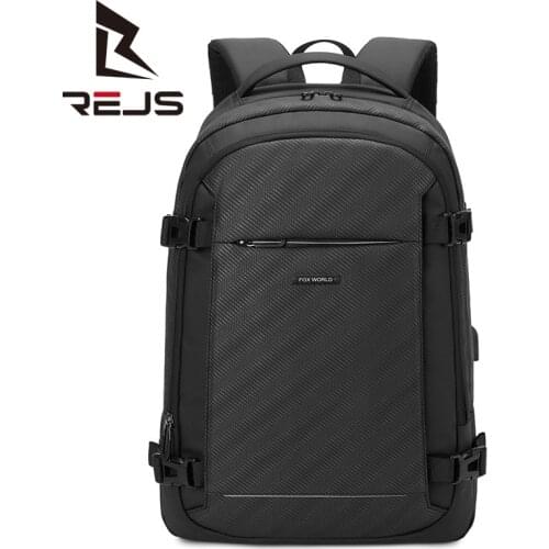 REJS LANGT Business Backpack Men Office Work Fit 15.6 Inch Laptop Backpacks with Charging Anti-Theft Waterproof Travel Daypack