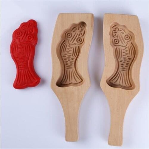 Wood Material Moon Cake Pastry Clip Mold Kitchen Bakeware Pastry Baking Tools Cake Plungers Hand Press Mooncake Mould