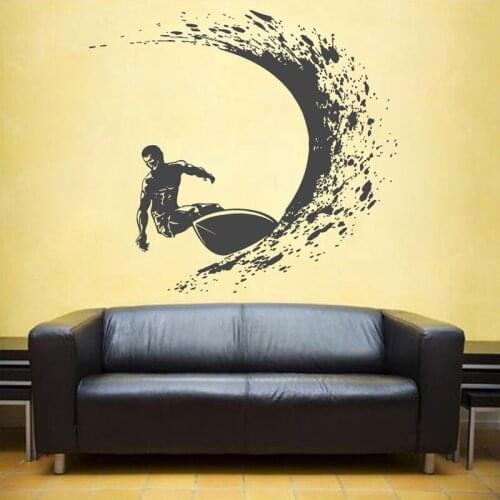 Boys Bedroom Surfing Sports Wall Decals Surfing Wall Stickers Surfing Wall Stickers Surfing Wave Decals Vinyl Wall Stickers