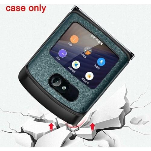For Motorola Razr 5G Leather Flip Case Cover Anti-Dropped Leather 2021 Cover Phone Case Luxury Luxury Protective Back K0O7