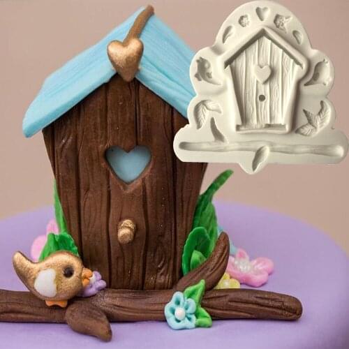 Tree House Bird House Birdhouse Shaped Liquid Silicone Cake Mold DIY Soft Clay Fondant Clay Mold Cake Decorating Tools