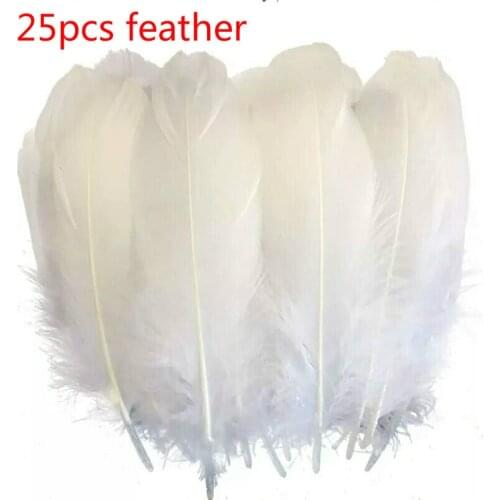 Hot sale 25pcs/pack 15-20cm white feather white high quality beautiful big goose feather
