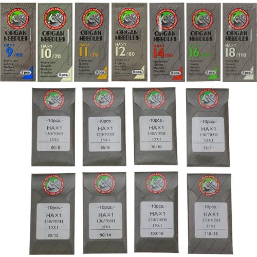 YOKOYAMA HA*1 Sewing Needles Japan ORGAN House Sewing Machine Needles For JUKI SINGER BROTHER Size 8,9,10,11,12,14,16,18