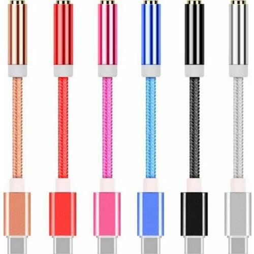 10 Pcs bundle package USB 3.1 Type C USB-C to 3.5mm Aux Adapter Earphone Microphone Audio Jack Cable