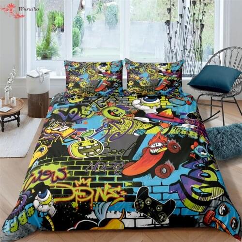 Cartoon Monster Duvet Cover Bed Sets Children Bedding Set Kids Teens Gift Single Double Twin Queen Bed Cover 90/135 Set NO Sheet
