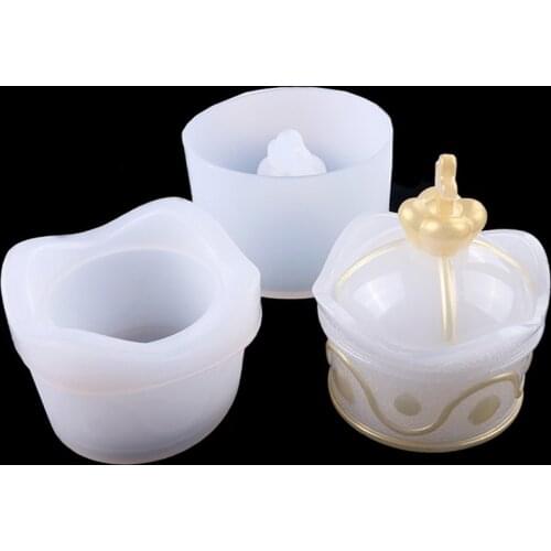 Crown storage box silicone mold jewelry box, plaster, epoxy clay and other handmade, decorative tools